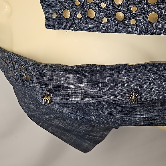 Coldwater Creek Jacket Navy Chambray - Picture 5 of 10